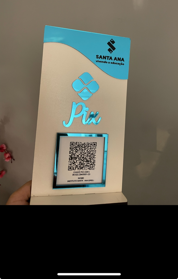 Placa 1 QRCODE, mdf com acrílico (14x25) - #6