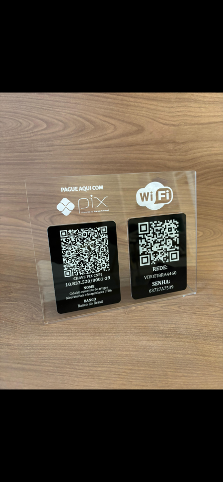Placa 2 Qrcode acrílico 17x21 - #3