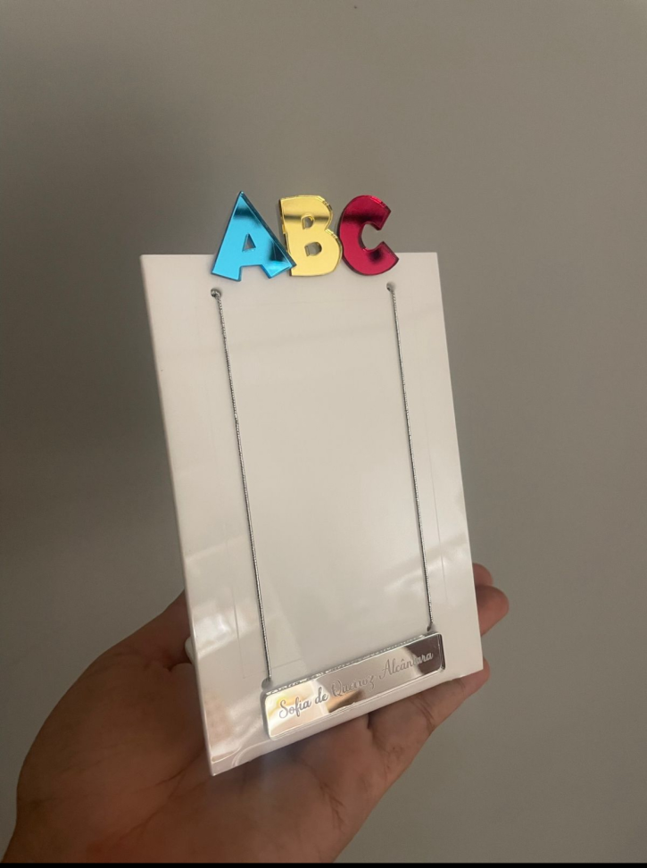 Porta Retrato ABC acrílico branco - #2