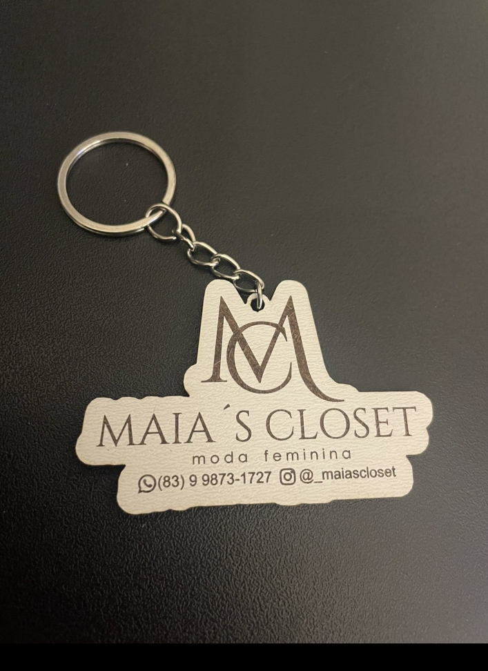 Chaveiro Mdf branco diversos formatos - #5