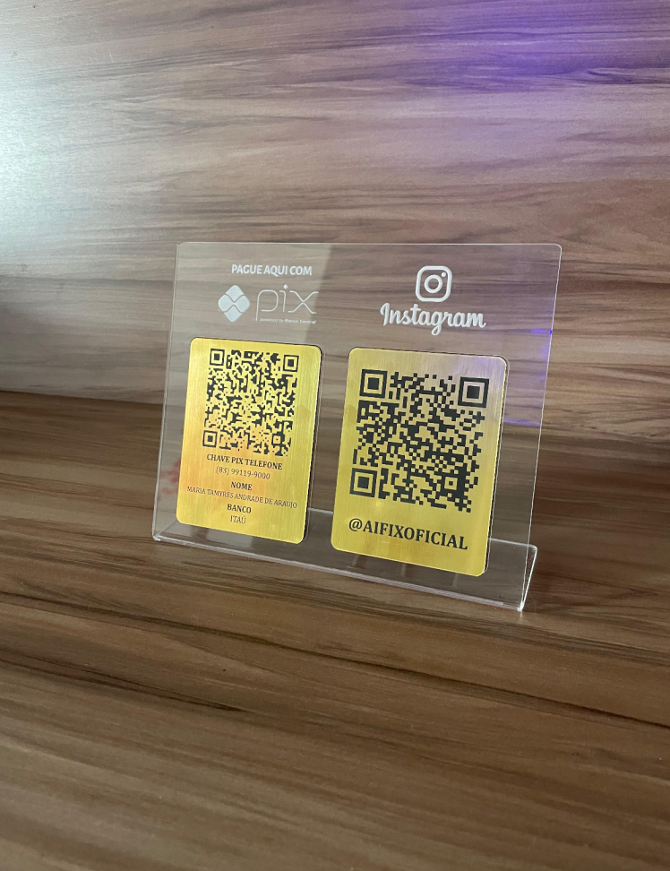 Placa 2 Qrcode acrílico 17x21 - #2