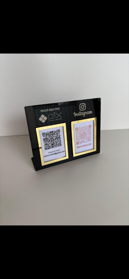 Placa 2 Qrcode acrílico - #4