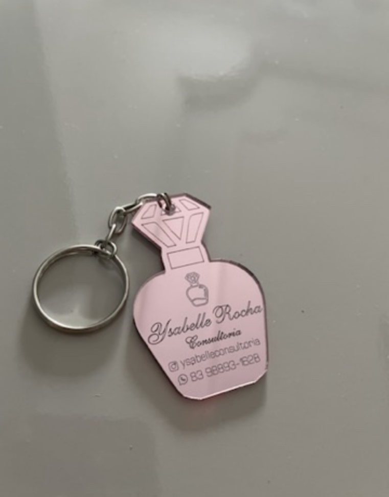 Chaveiro Acrílico Espelhado formato diverso - #2