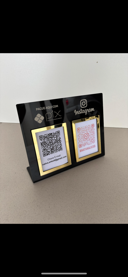 Placa 2 Qrcode acrílico - #5