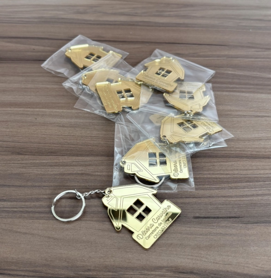 Chaveiro Acrílico Espelhado formato diverso - #20