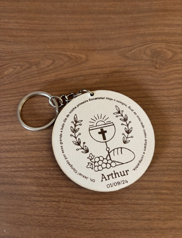 Chaveiro Mdf Branco Promocional - #5