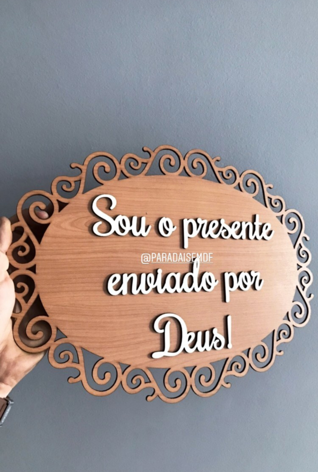 Placa de Casamento amadeirado com detalhes - #5