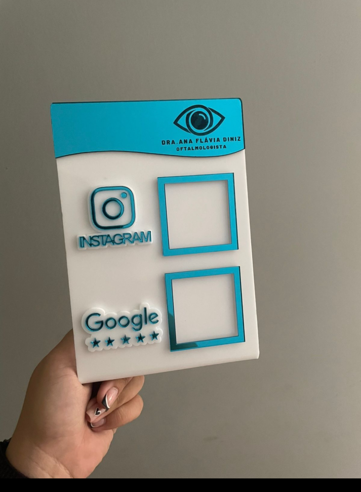 Placa 2 Qrcode acrílico 13x20 - #3