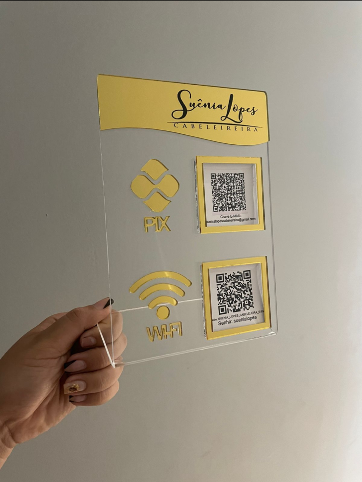 Placa 2 Qrcode acrílico 13x20 - #2