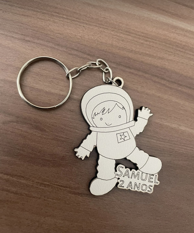 Chaveiro Mdf branco diversos formatos - #4