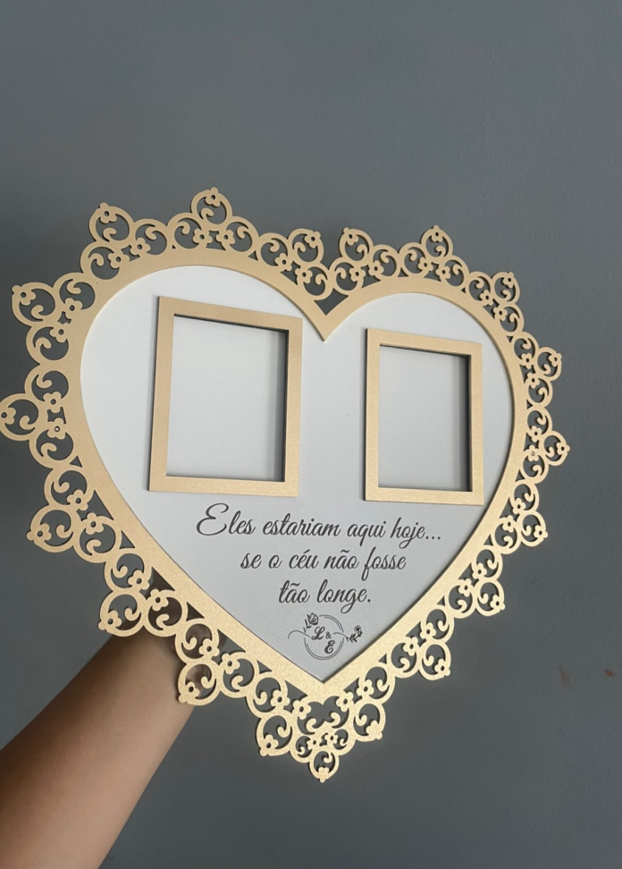 Placa de casamento homenagem 2 fotos - #3