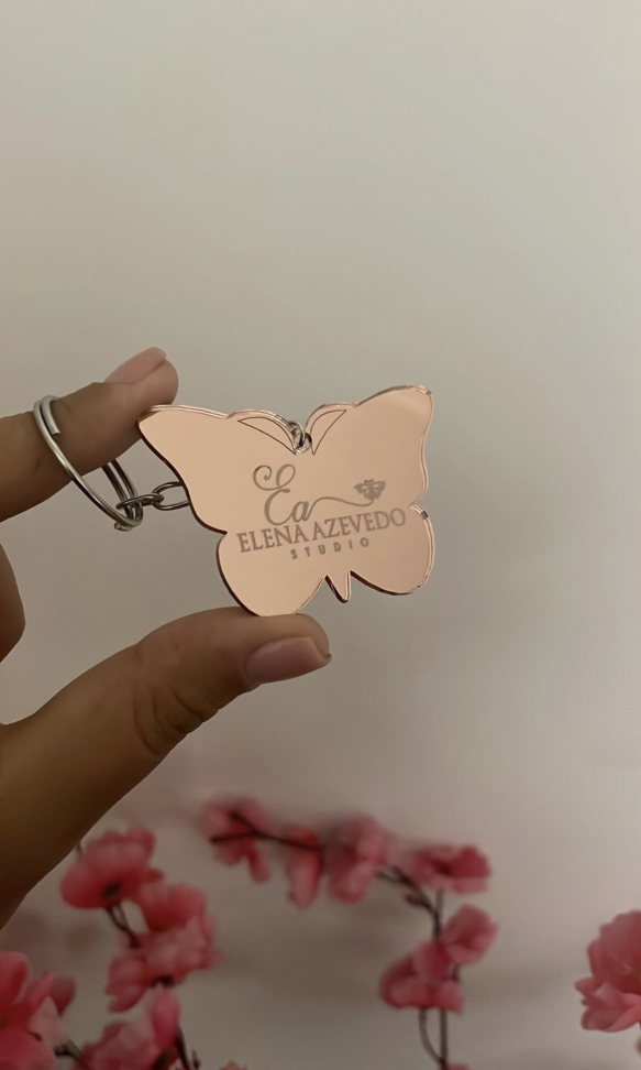 Chaveiro Acrílico Espelhado formato diverso - #8