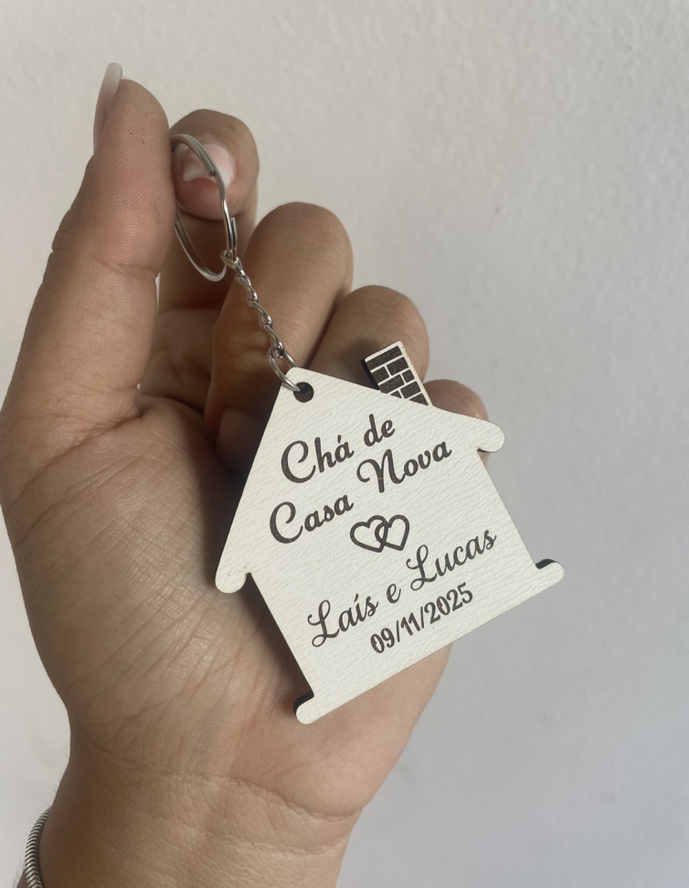 Chaveiro Mdf branco diversos formatos - #6