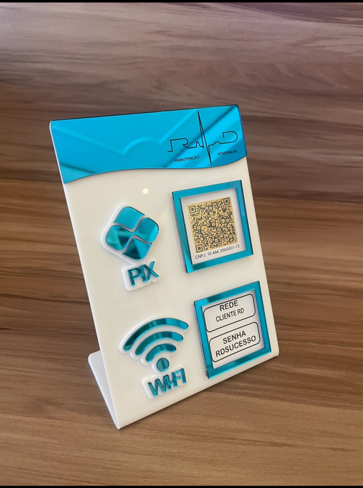 Placa 2 Qrcode acrílico 13x20 - #7