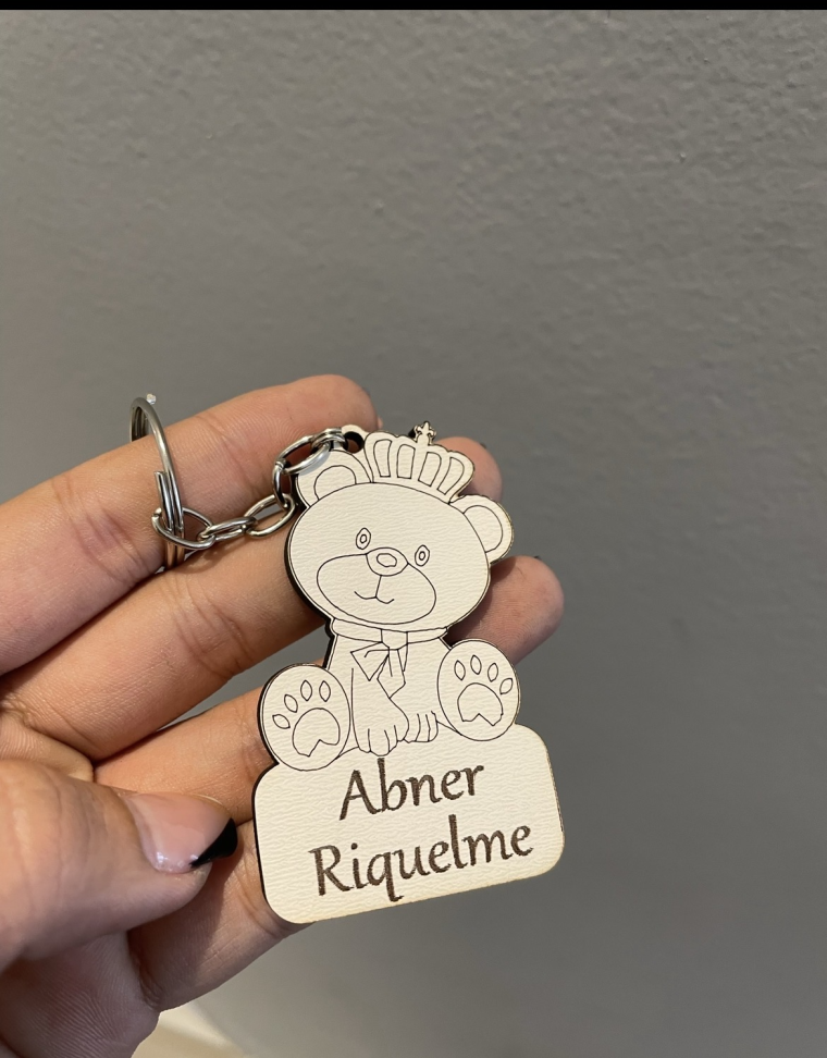 Chaveiro Mdf branco diversos formatos - #3