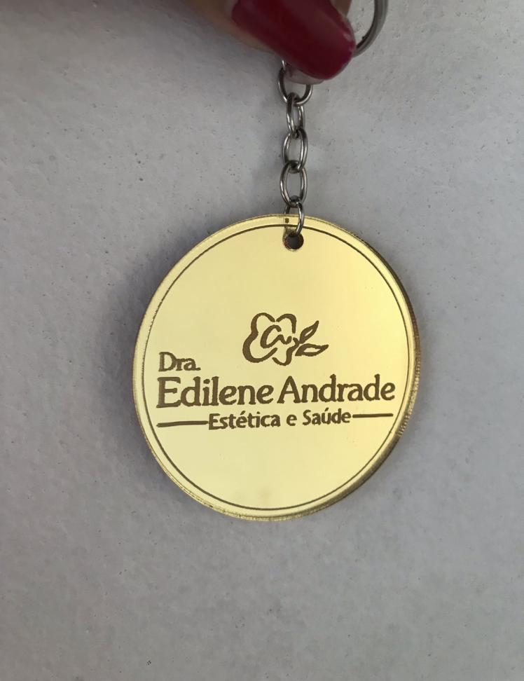 Chaveiro Acrílico Espelhado formato diverso - #11