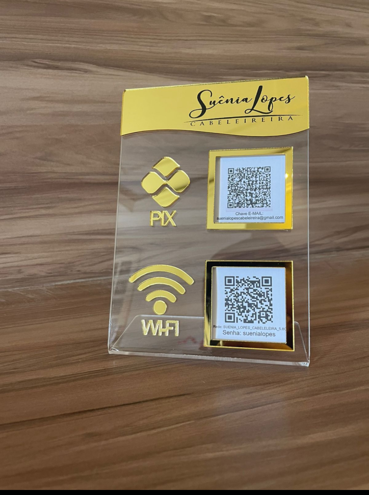Placa 2 Qrcode acrílico 13x20 - #5