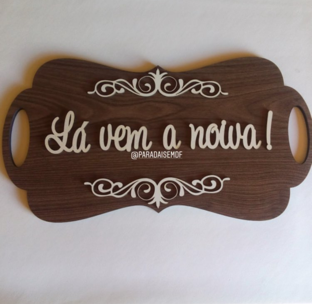 Placa de Casamento em mdf amadeirado - #2
