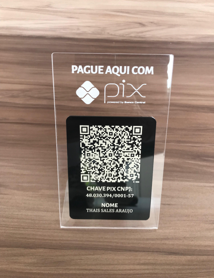 Placa 1 Qrcode acrilico 17x10 - #3
