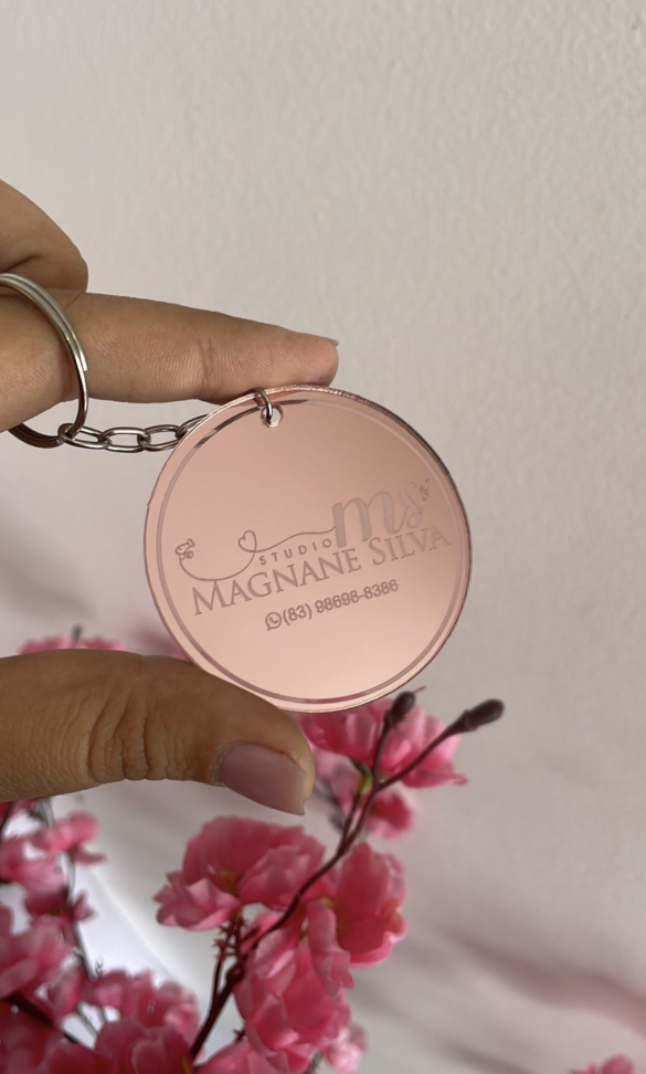 Chaveiro Acrílico Espelhado formato diverso - #17