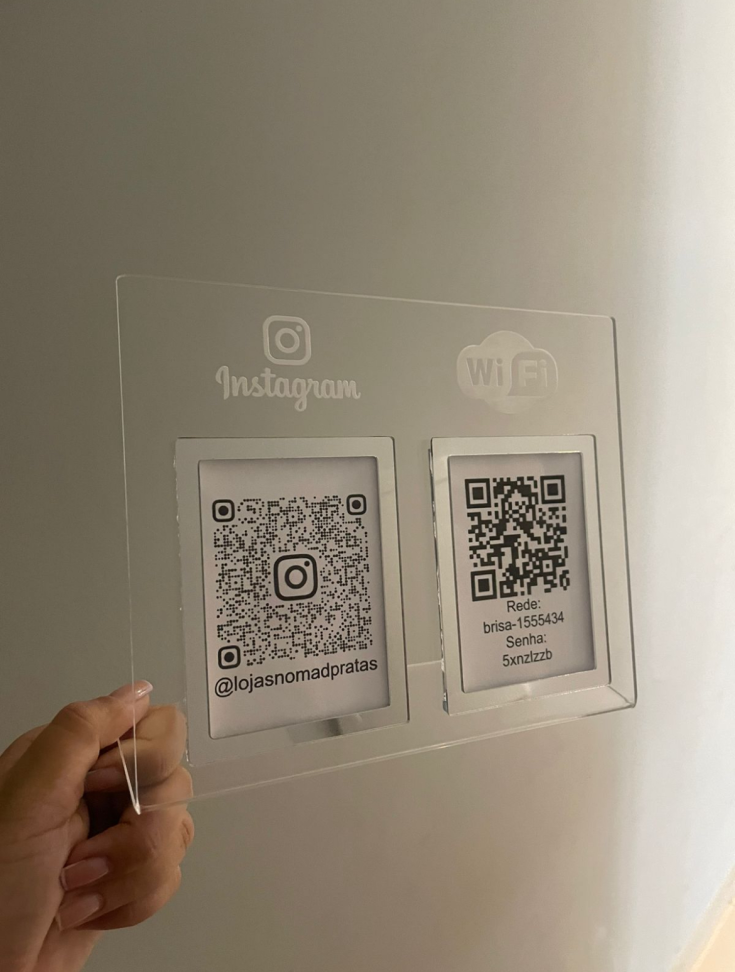 Placa 2 Qrcode acrílico - #3