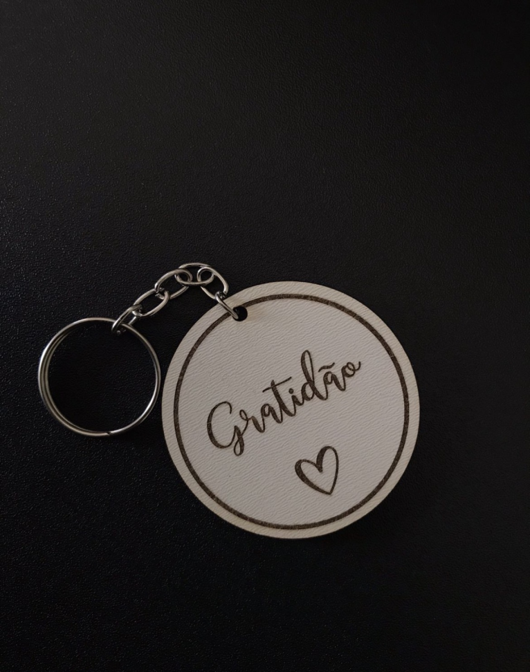 Chaveiro Mdf Branco Promocional - #8