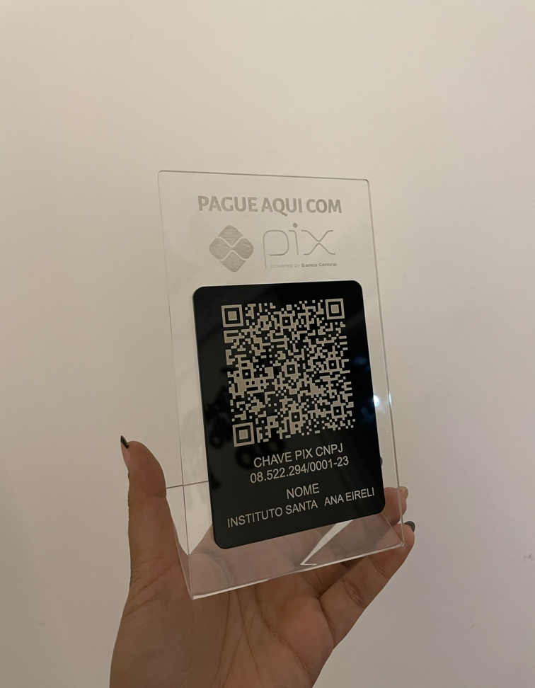 Placa 1 Qrcode acrilico 17x10 - #6