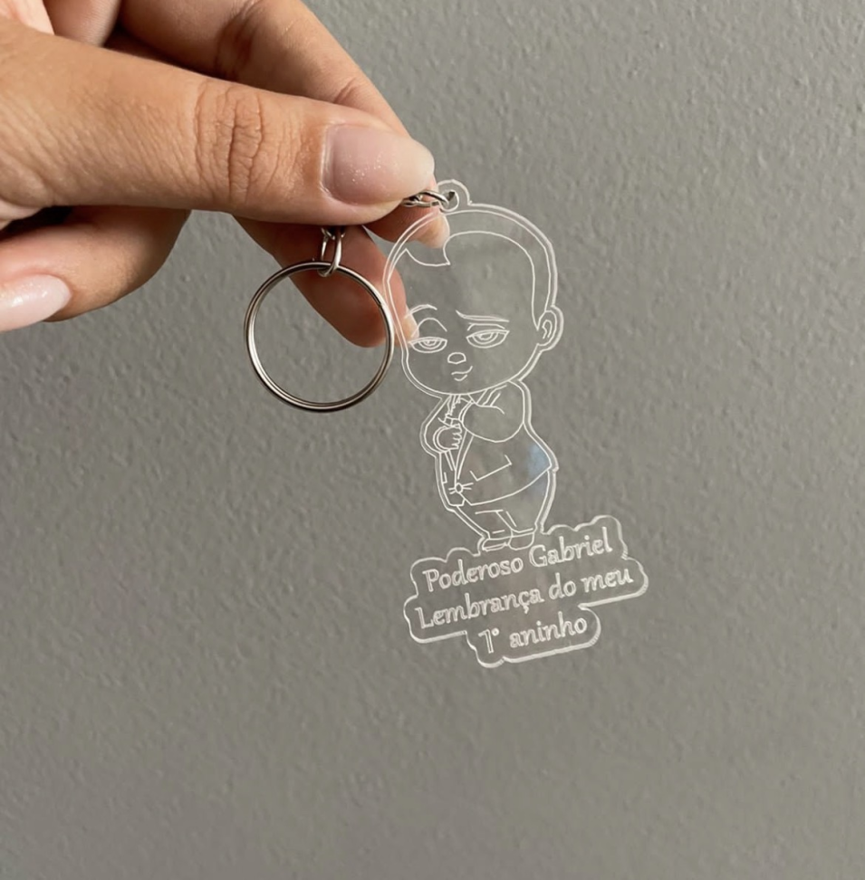 Chaveiro ACRÍLICO TRANSPARENTE - #8
