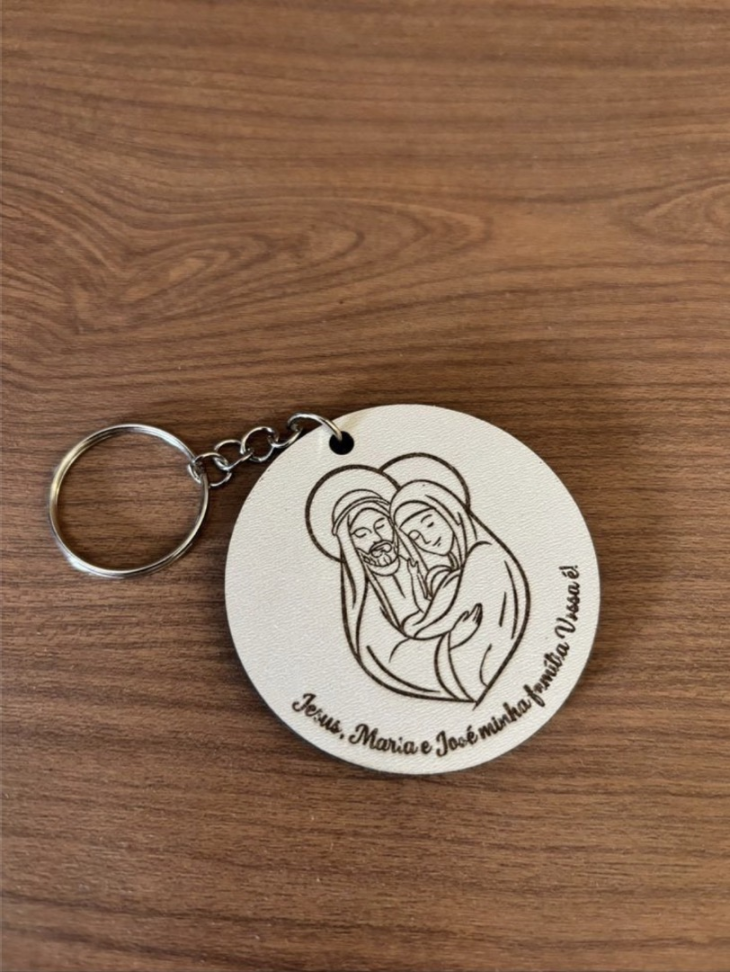 Chaveiro Mdf Branco Promocional - #2