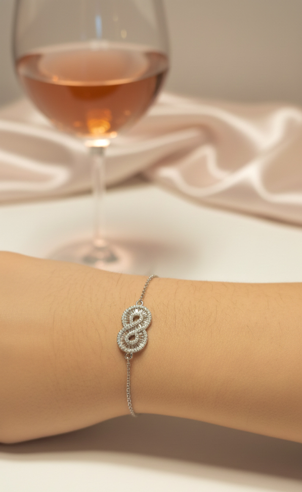 Pulseira Infinito Ródio - #2