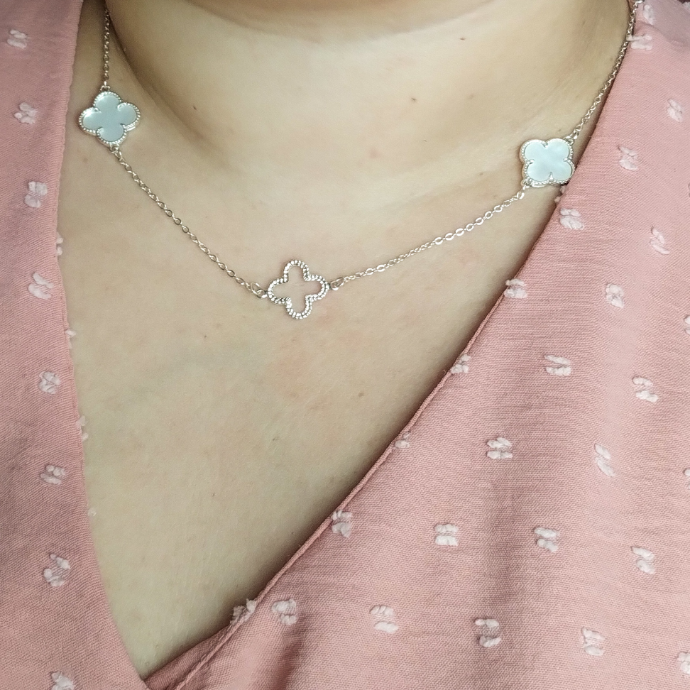 Colar Dalila Prata Branco - #3