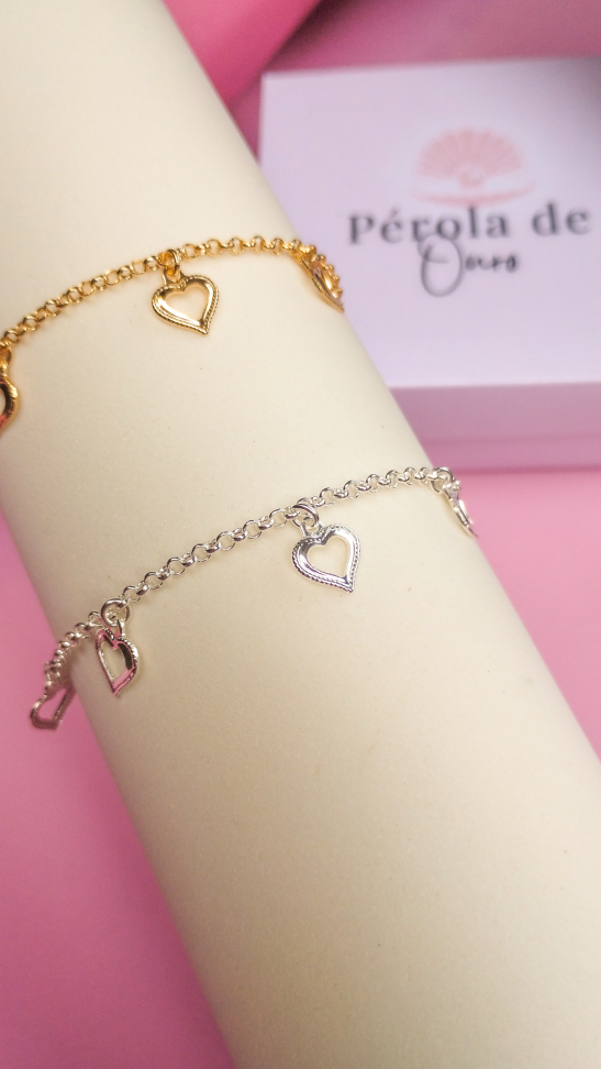 Pulseira Corações Vazados - #2