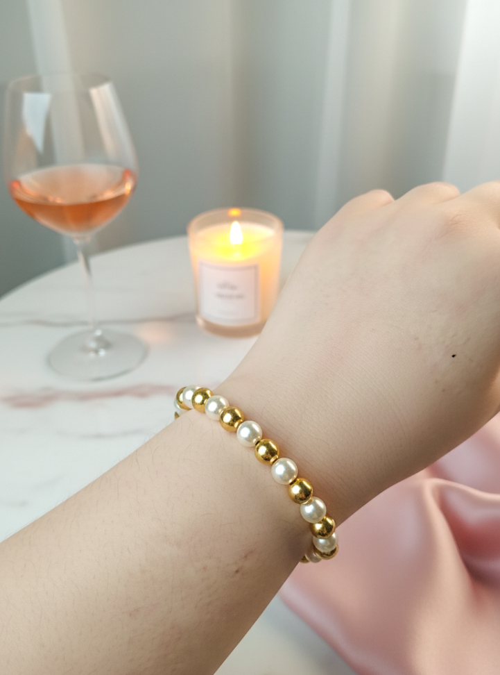 Pulseira Pérolas & Esferas - #3