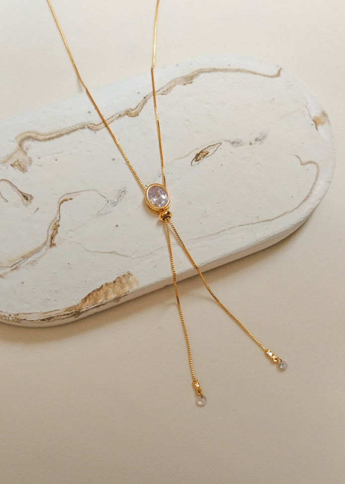 Colar Gravatinha Pietra Ouro - #2