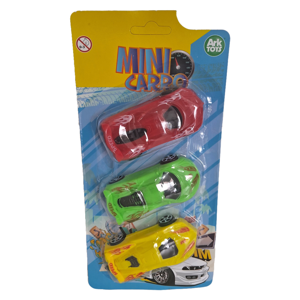 Carrinho Roda Livre 3 Peças Coloridos Diversos - #4