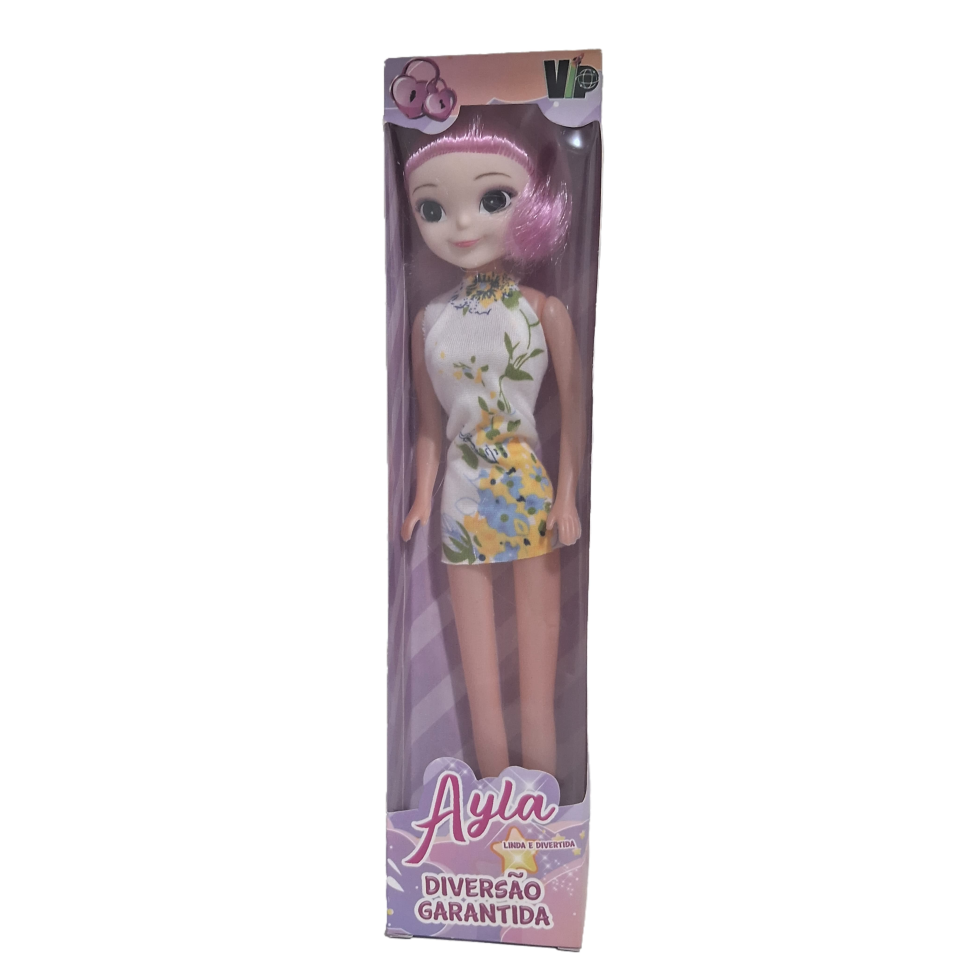 Boneca Ayala 18 cm co Vestido Coloridos Sortidos