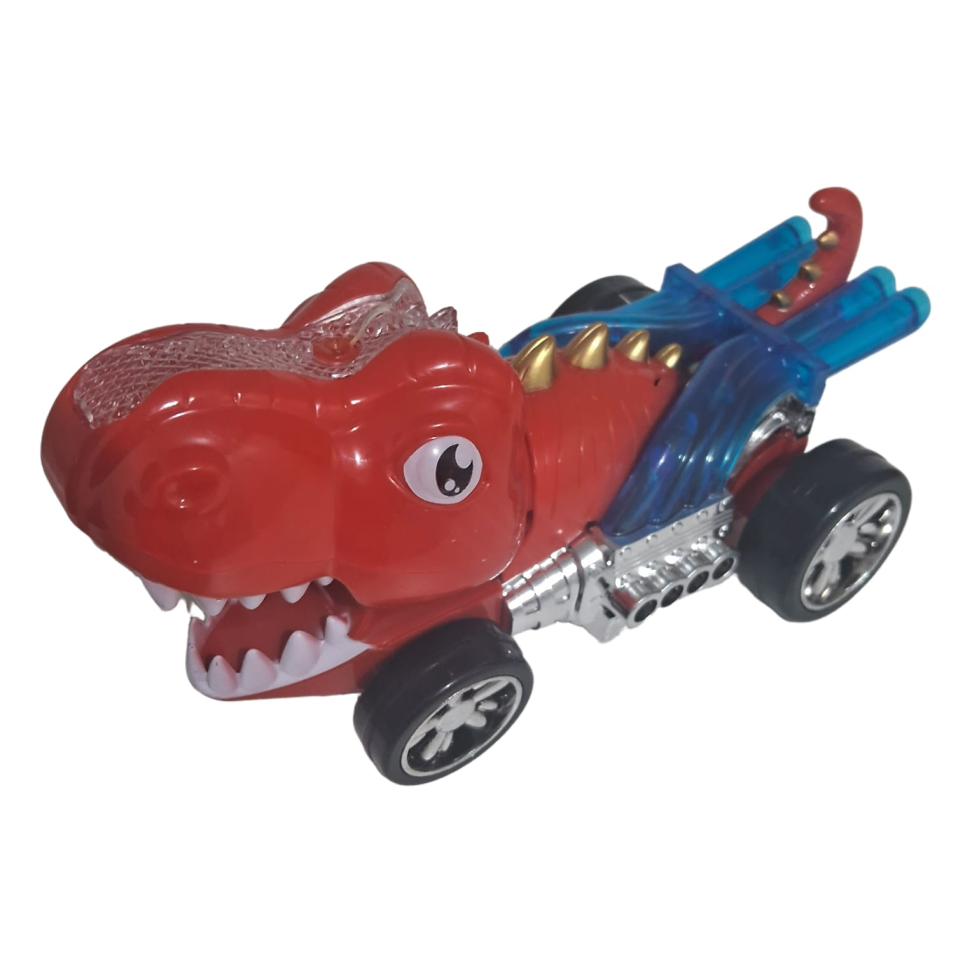 Carro Dino c/ Som E Luz Bate E Volta Carrinho Dinossauro - #4