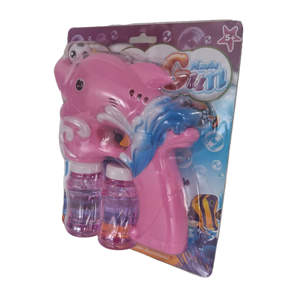 Lança Bolhas De Sabão Golfinho Com Led