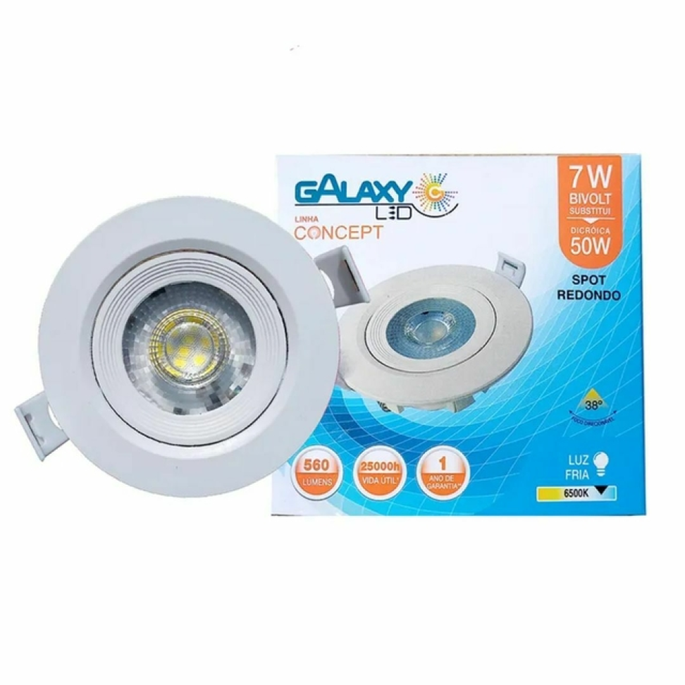 SPOT LED REDONDO 7W GALAXY