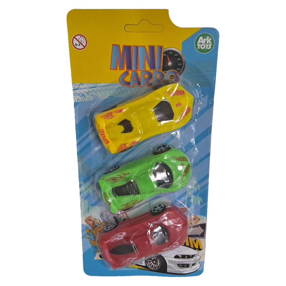 Carrinho Roda Livre 3 Peças Coloridos Diversos - #3