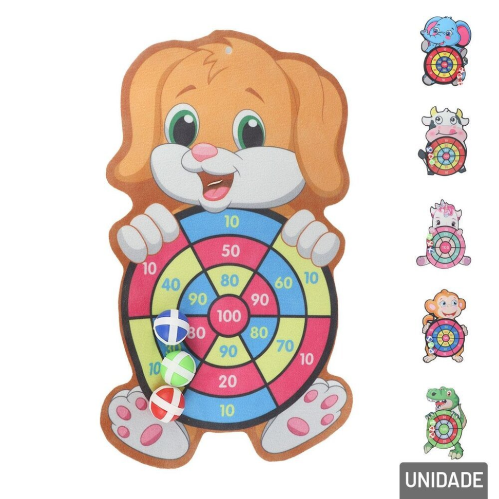 Tiro AO Alvo Infantil 5 Pçs Bolinha Velcro Sortido