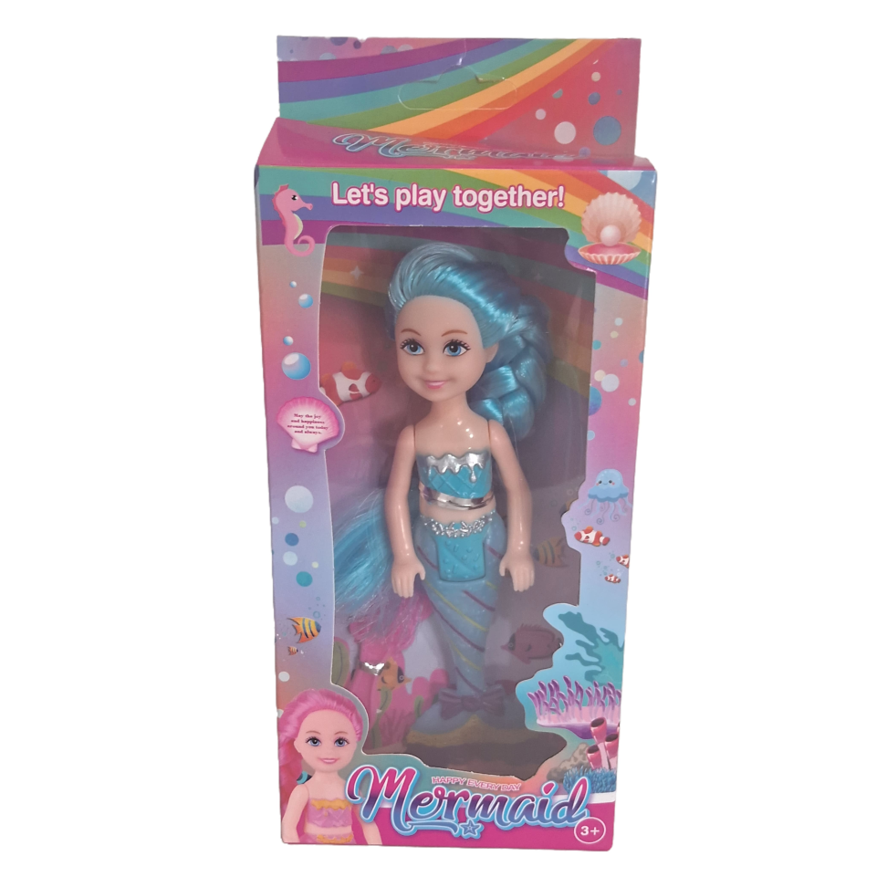 Boneca Pequena Sereia Cores Variados Brinquedo De Banho - #7