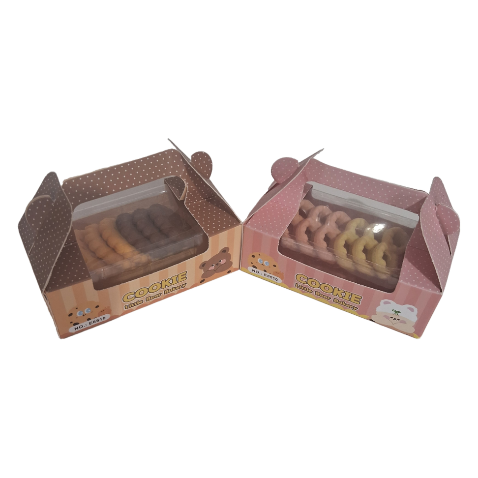 Borracha Apagador De Cookie LITTLE BEAR BAKERY V2 ER-1327 1 Conjunto De 6pcs