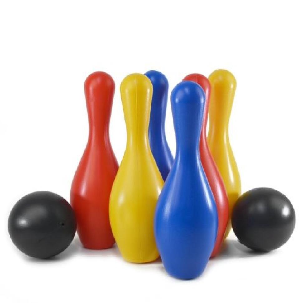 Jogo de Boliche Plástico 6 Pinos e 2 Bolas