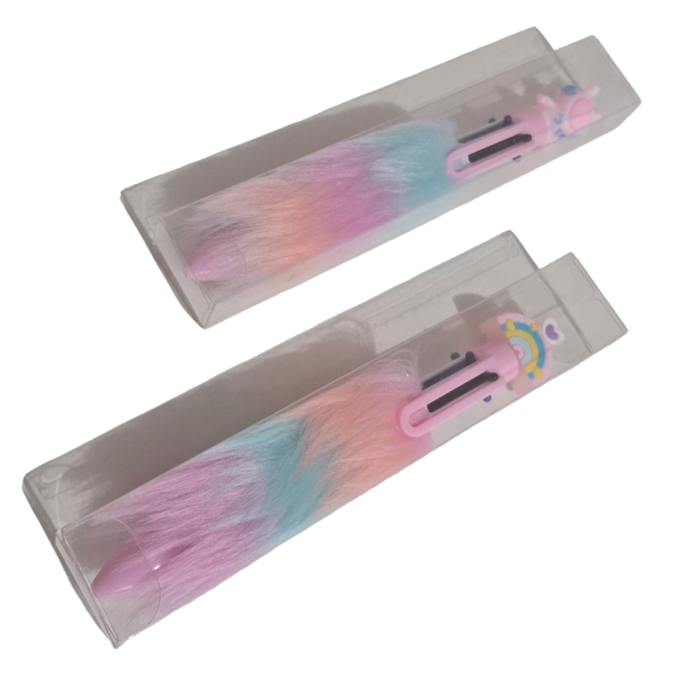 Caneta Pelúcia 6 cores esferográfica Luxuosa - #1