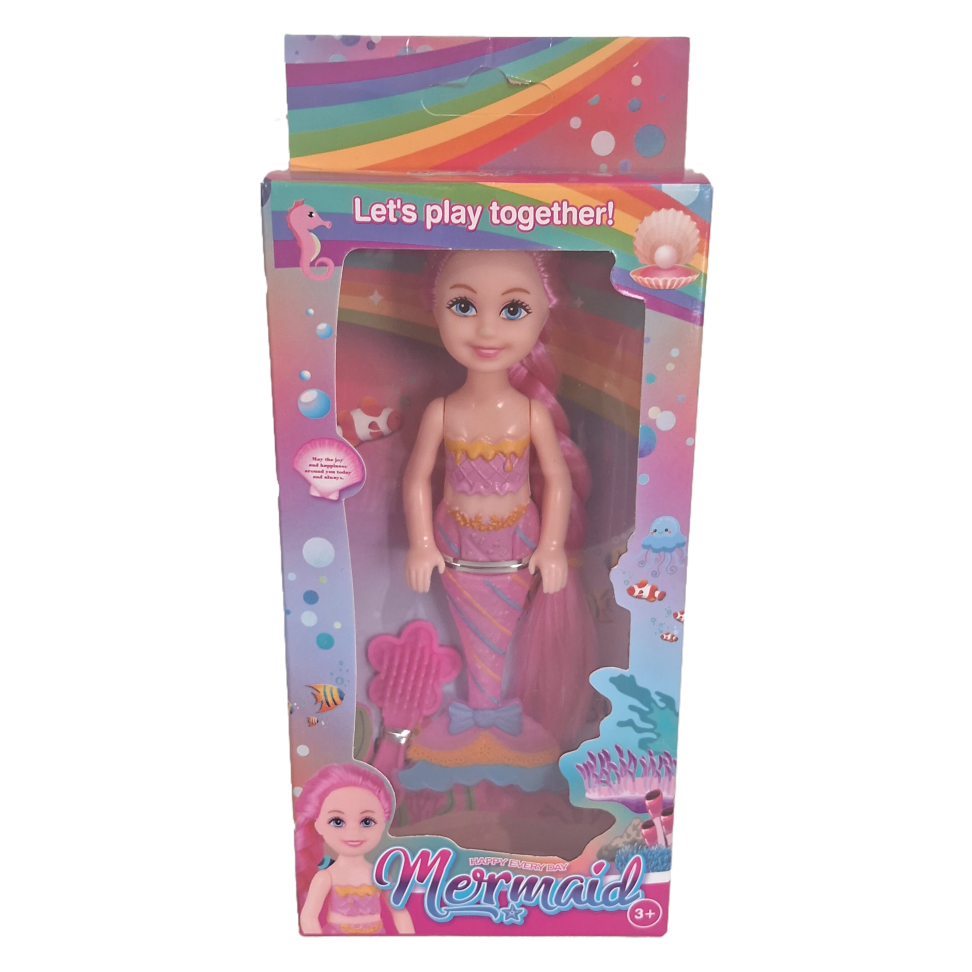 Boneca Pequena Sereia Cores Variados Brinquedo De Banho - #6