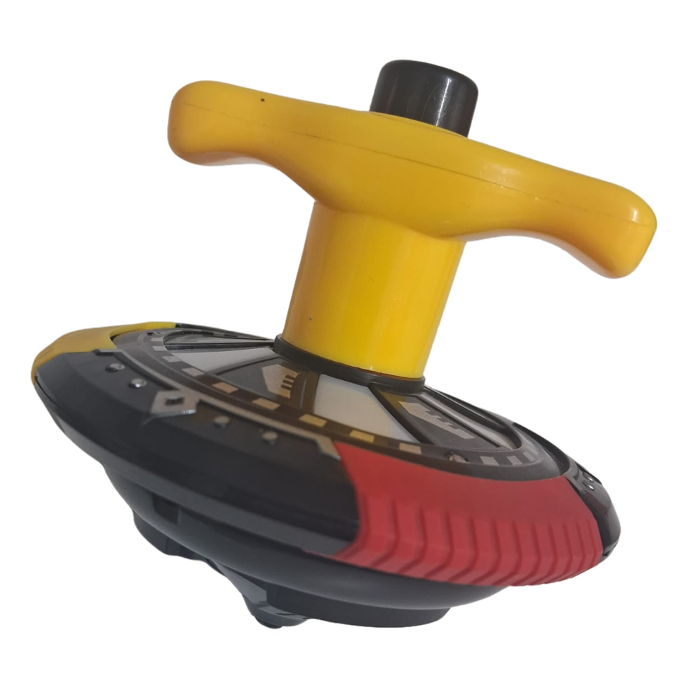 Pião Lançador Automático Musical Com Luz De Led Brinquedo