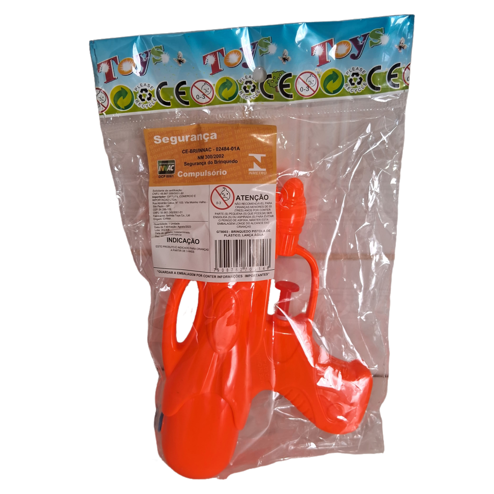 Pistola de Plástico Lança água 16cm Color - #4