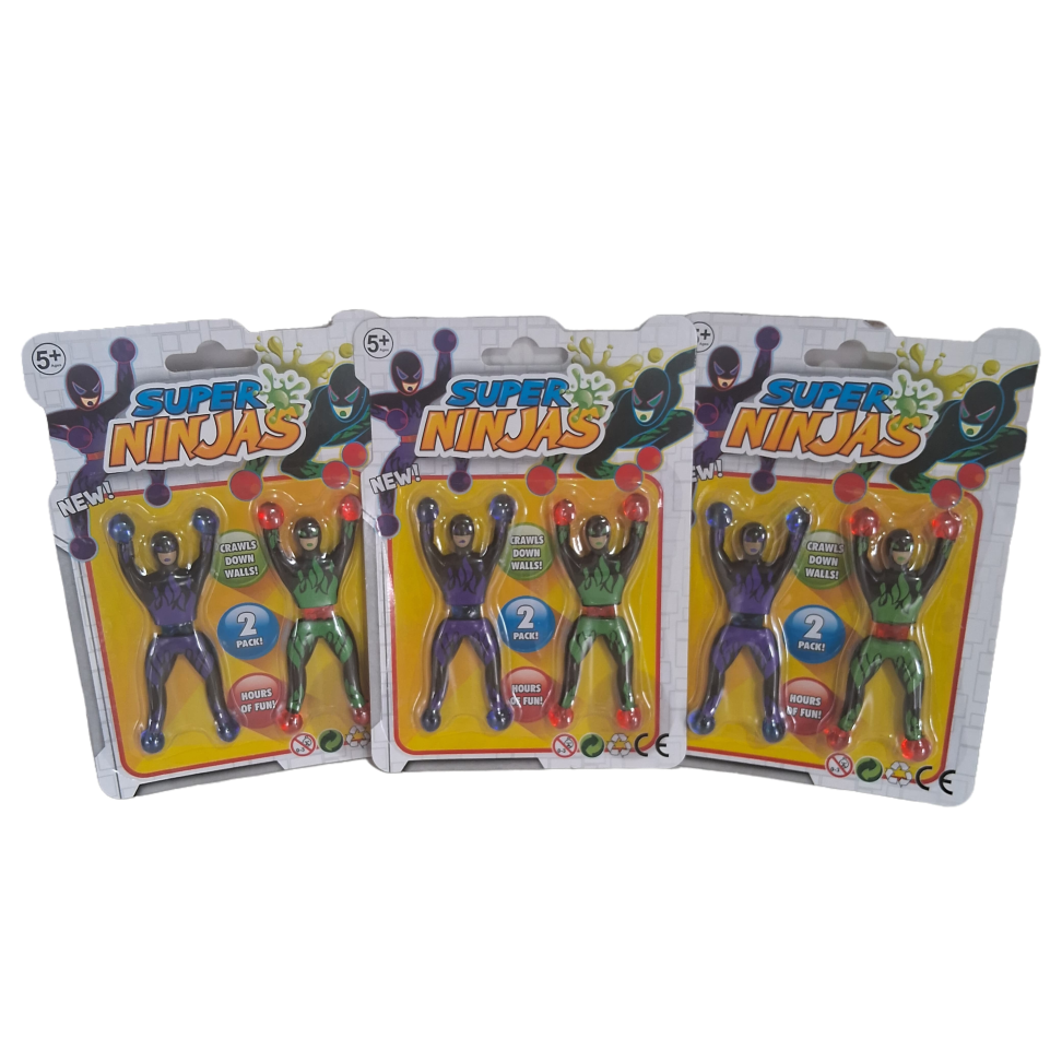 2 Bonecos Super Ninja Cartela Gruda Na Parede Ou Vidro - #1