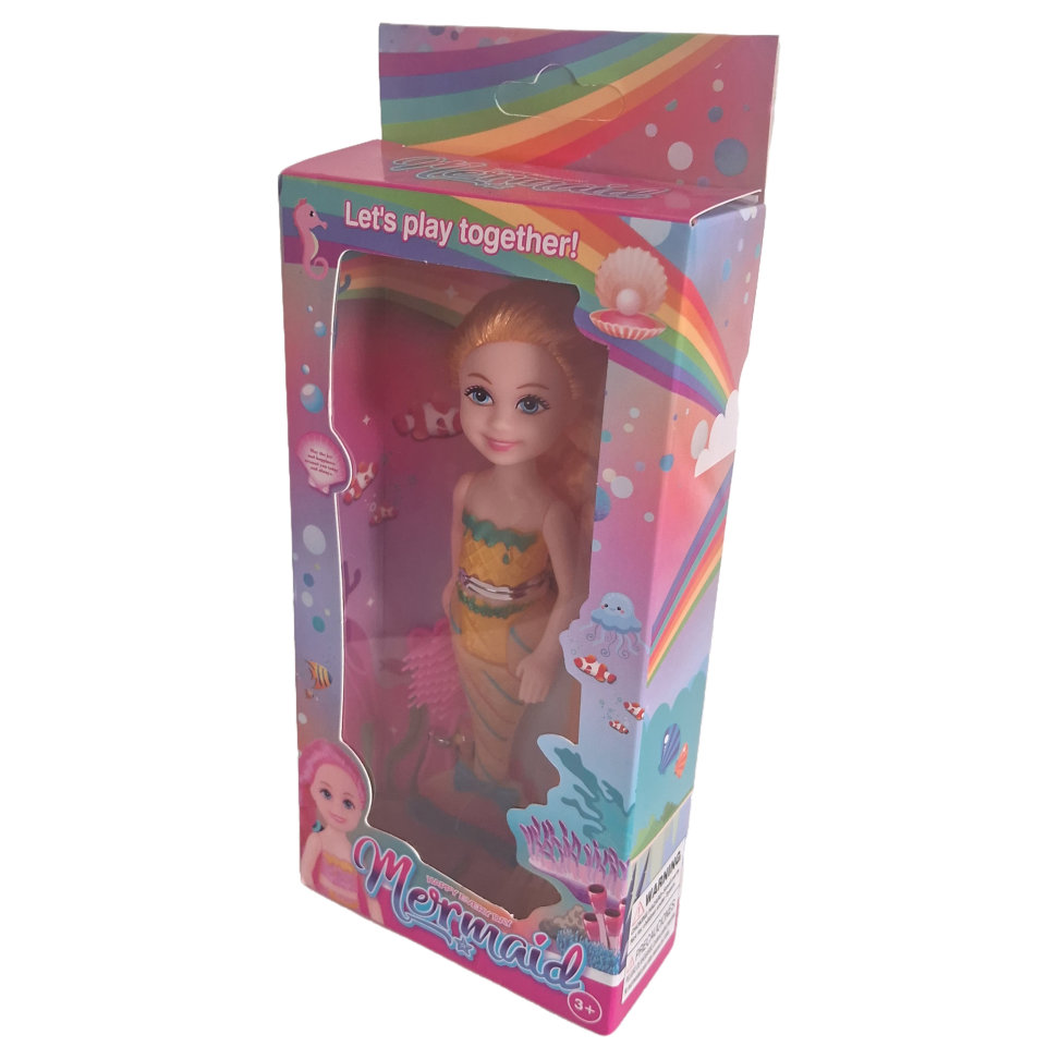 Boneca Pequena Sereia Cores Variados Brinquedo De Banho - #3